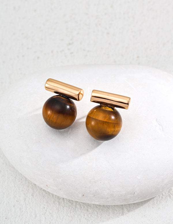Tiger Eyes Earring
