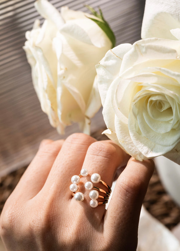 Sterling Silver & Shell Pearl Bloom Ring