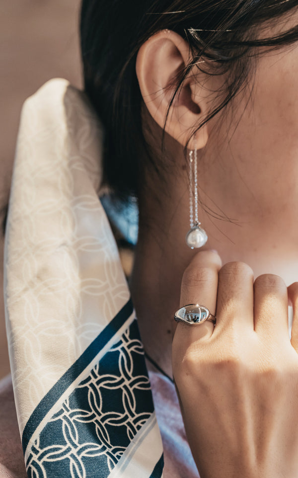 925 Silver Drop Ring